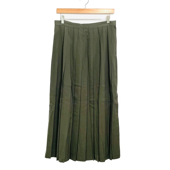 Austin Reed Gray Skirt Wool Pleated Below the Knee Skirt Size 12 Long Skirt - Picture 2 of 13
